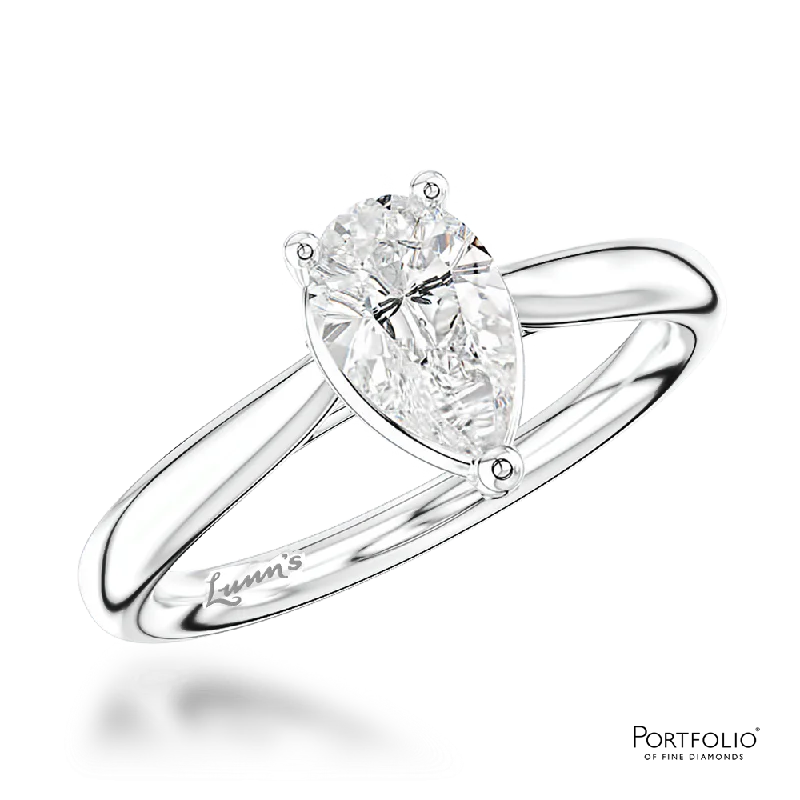 designer rings for women -Solitaire 0.90ct G VS2 Diamond Platinum Ring