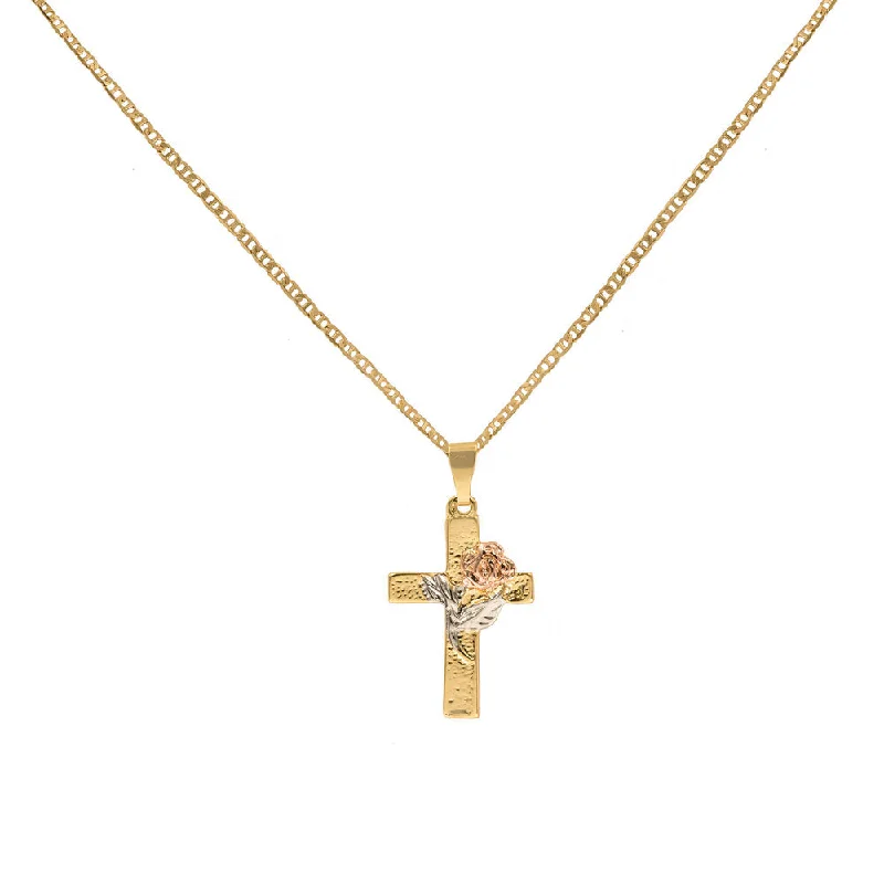 minimalist necklaces for women -THE ROSE CROSS PENDANT NECKLACE