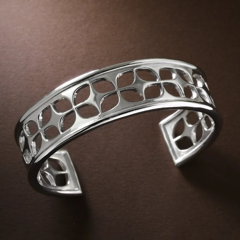 infinity bangle bracelets -Silver "Satellite" Cuff